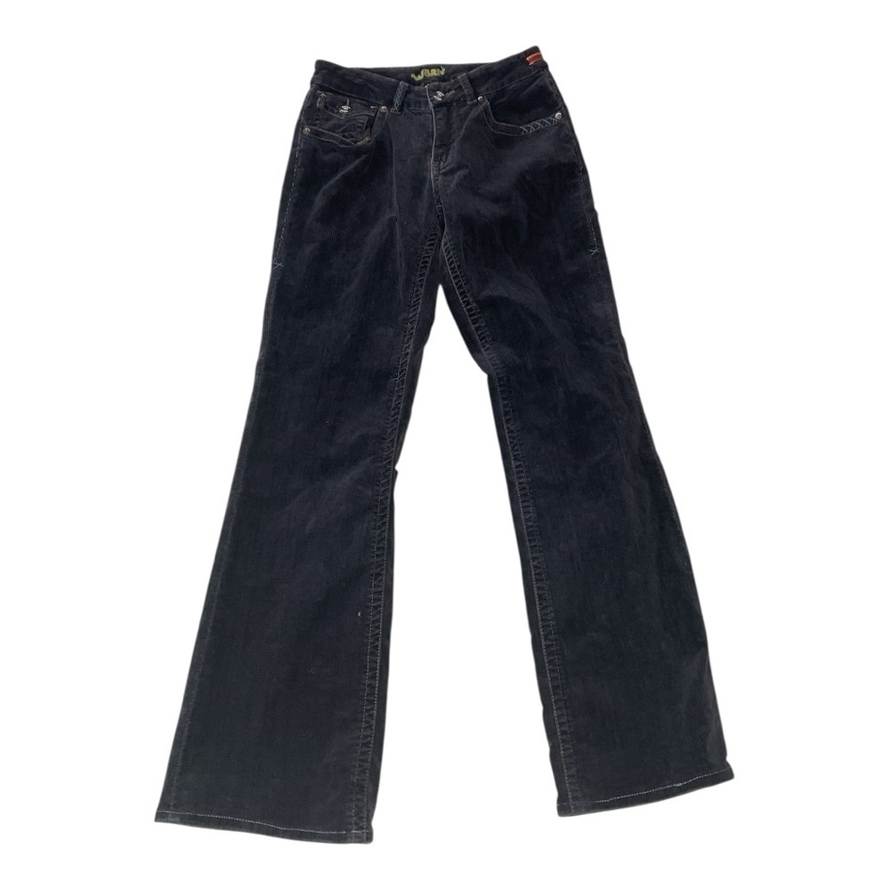 Worn Black Corduroy Pants Women’s Size 10 Vintage Y2K Straight Leg